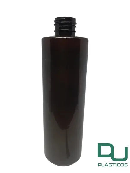 FRASCO 250 ML OMBRO RETO PET AMBAR