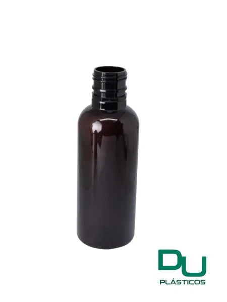 FRASCO 120 ML CILINDRICO PET ÂMBAR 24/415