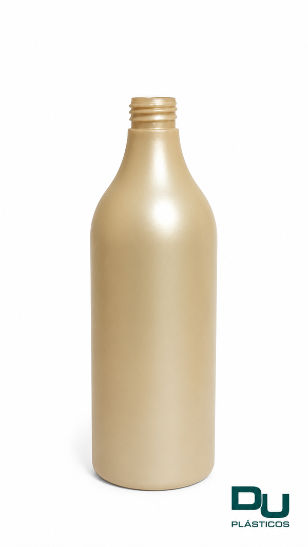 FRASCO GARRAFA 1L BEGE PEROLADO
