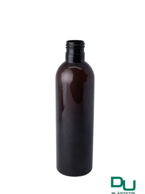 FRASCO 240 ML CILINDRICO PET ÂMBAR
