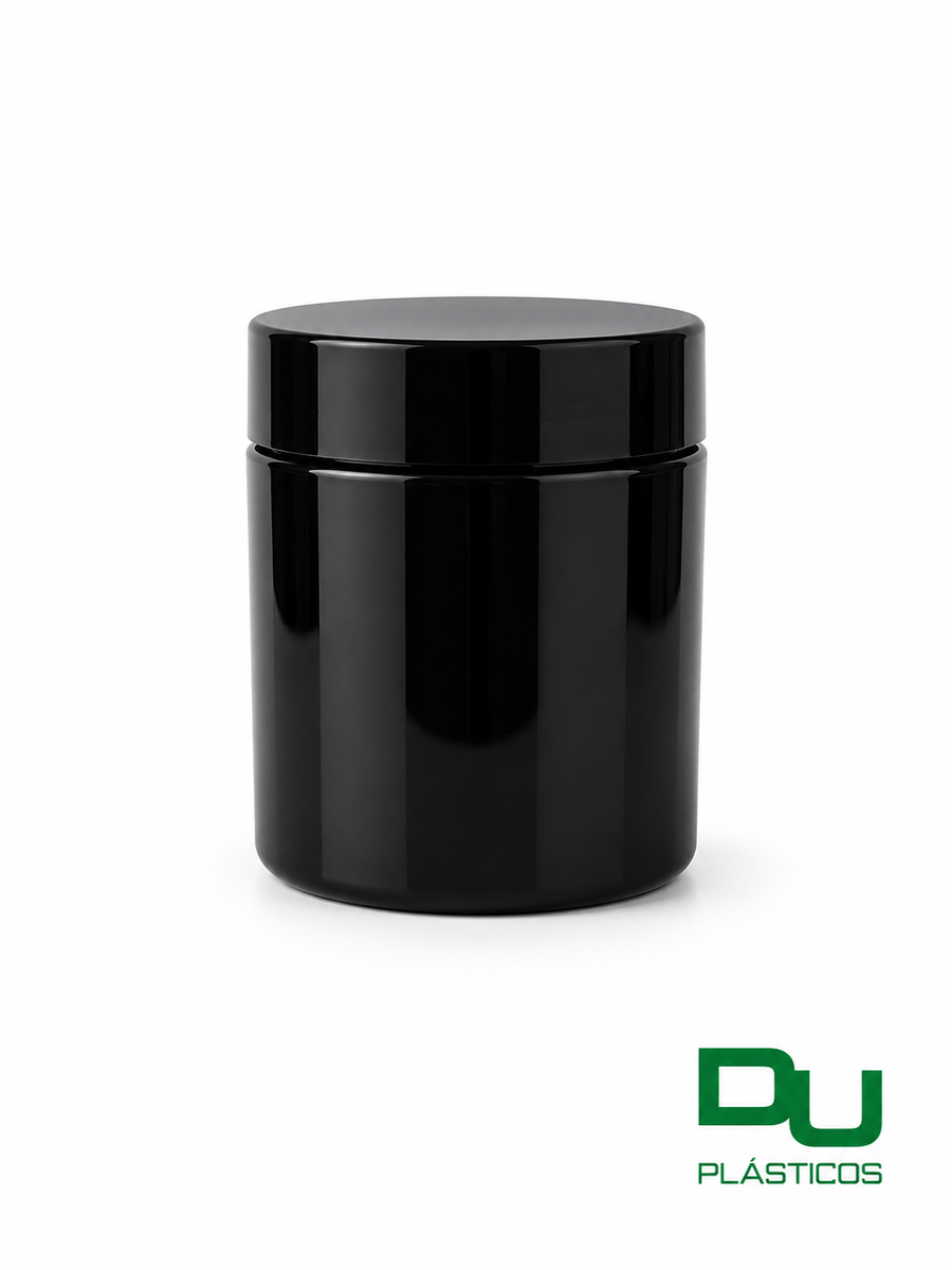 POTE 500 GR PET PRETO COM TAMPA