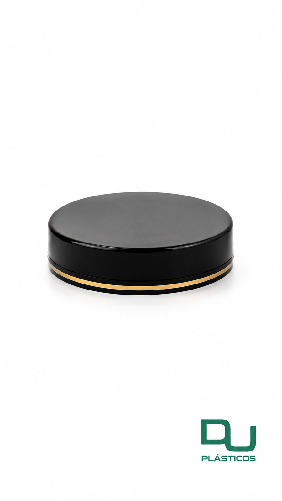 TAMPA POTE R90 PRETA COM FILET DOURADO