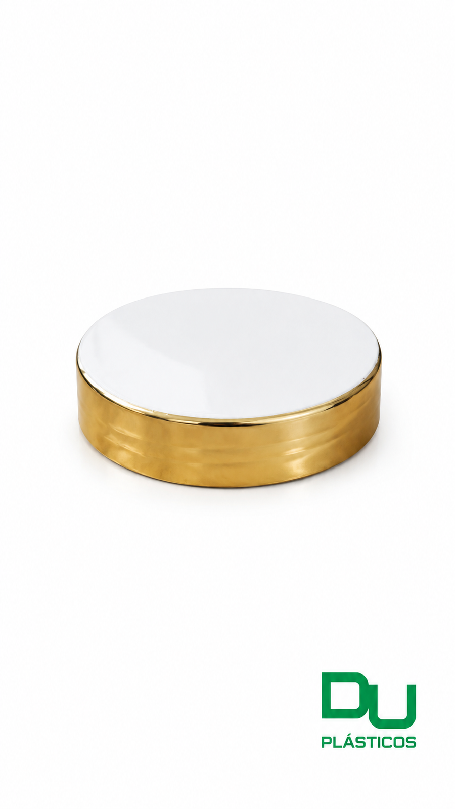 TAMPA POTE R90 BRANCA COM HOT TOTAL DOURADO