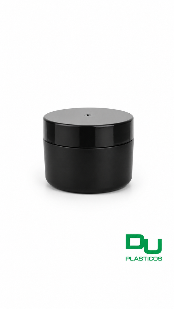 POTE 300 GR CILINDRICO PRETO COM TAMPA