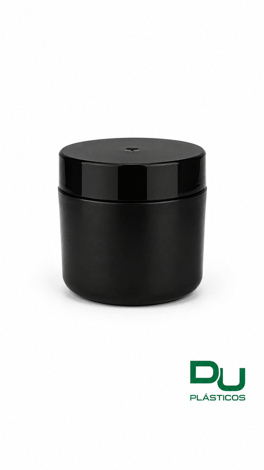 POTE 500 GR CILINDRICO PRETO COM TAMPA