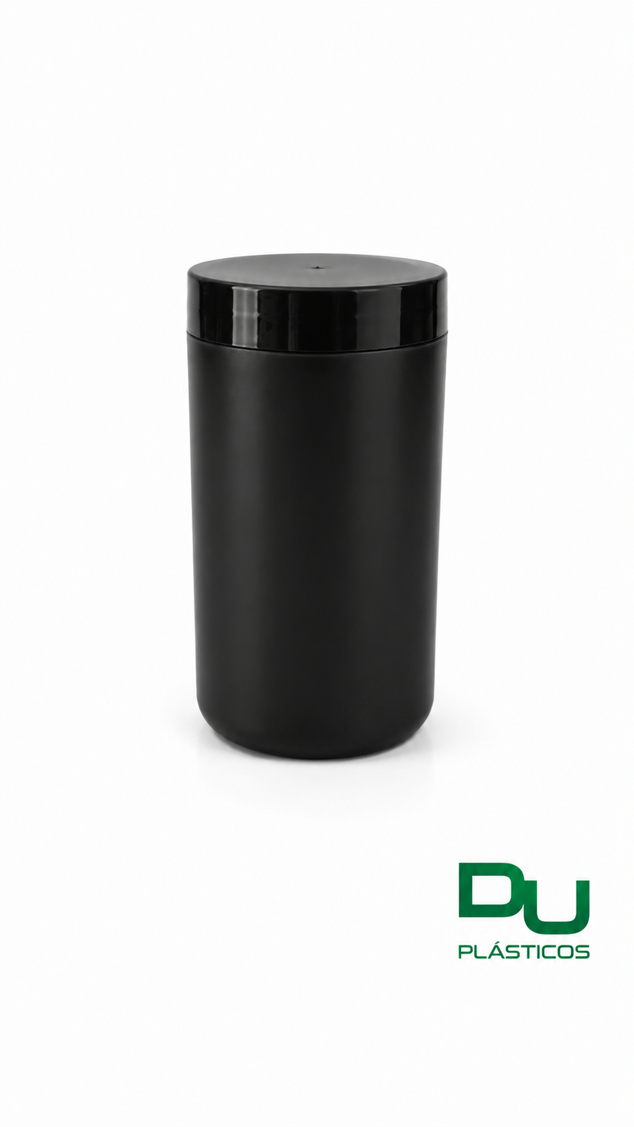 POTE 1 KG CILINDRICO PRETO COM TAMPA