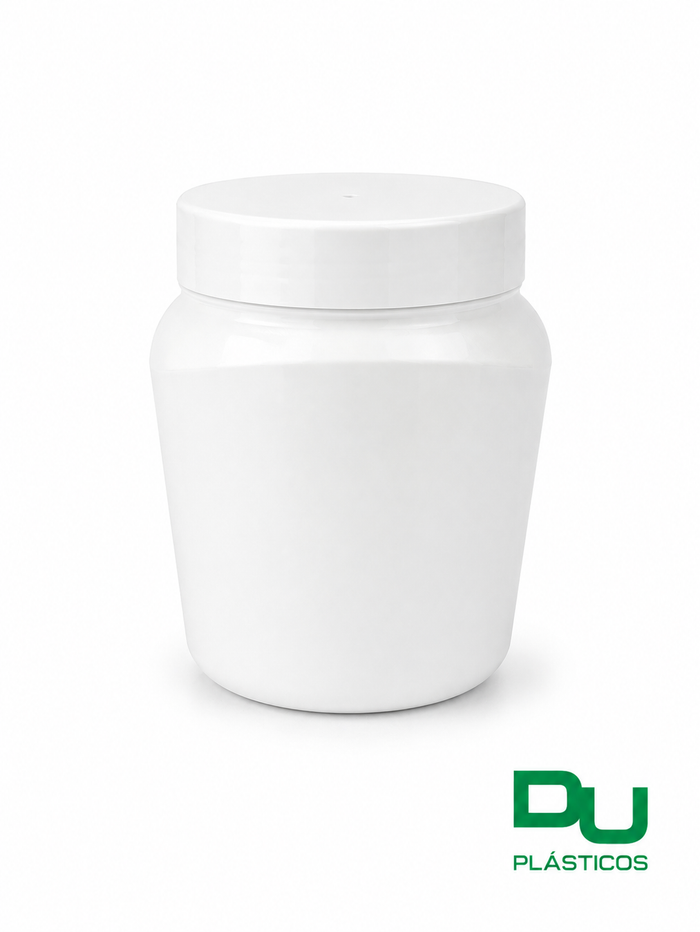 POTE 1 KG OVAL BRANCO COM TAMPA